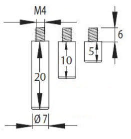 Prolongation Screw, NPL, For Lock x-1003, 20mm