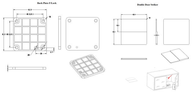 Glass Assembly Kit F/Mifare1 Lock 