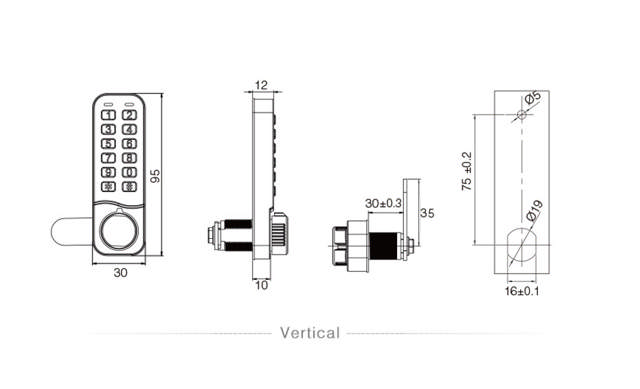 Elec. Combi. Cam Lock, 