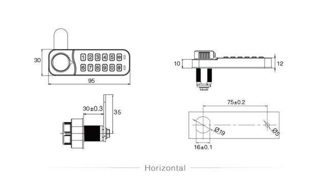 Elec. Combi. Cam Lock, 