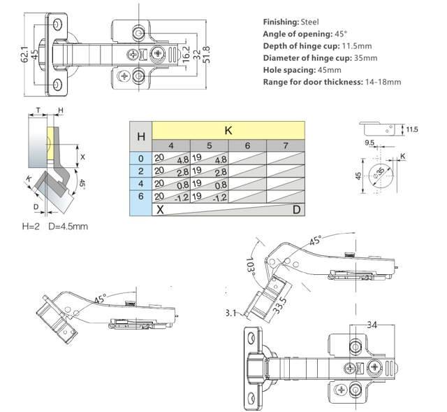 Soft Closing Hinge 