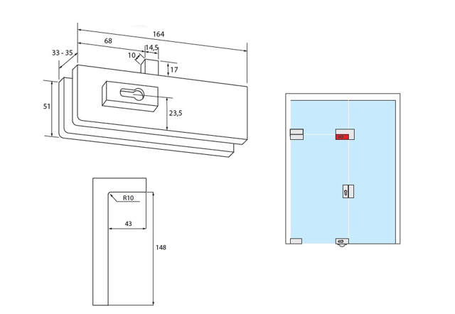 Cover Plates Alu-Look, For Zip