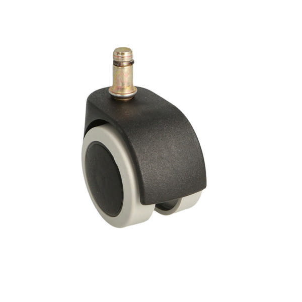 Office Chair Castor,ø50mm,Soft, ø10mm Pin, Black/Grey,Hooded