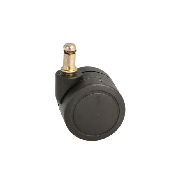 Office Chair Castor, ø50mm, Hard, ø10mm Pin, Black, No Hood,