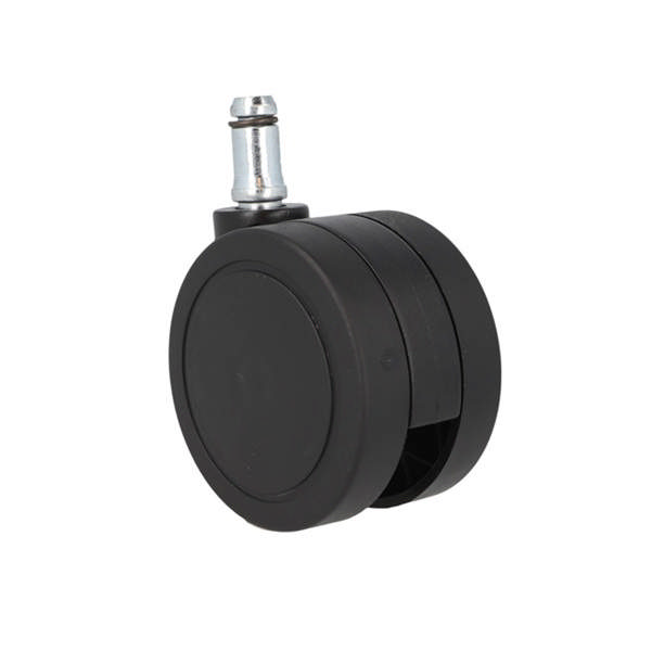 Office Chair Castor, ø65mm, Hard, ø11mm Pin, Black, No Hood,