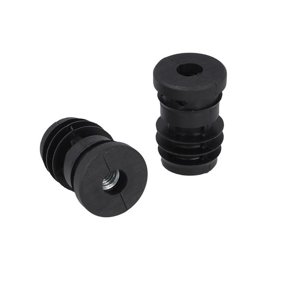 Insert Glide F/Round Tube ø25x33,5mm,W/M10 Hex Nut, PA,Black