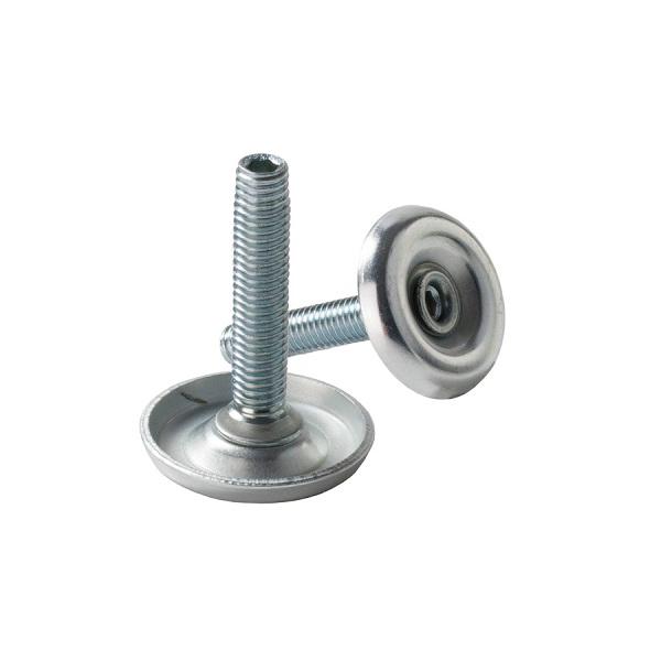 Adjust. Swivel Cup Glide ø33mm, Steel BZP, M8x45mm Stud W/4