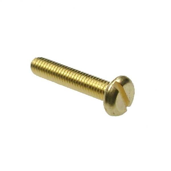 DIN 85 Slotted Pan Head Screws, Solid Brass, AM 6X60