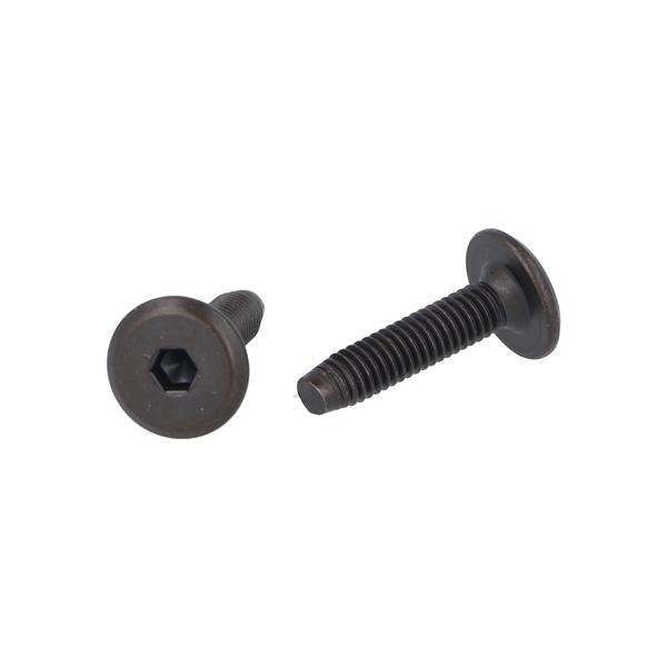 Fifteen Screw, M6x20mm, Black., 4mm Hex,Conical,Full Thread