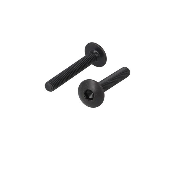 Mushroom Screw, M6x38mm, Black Oxydized, Hex 5mm, Blunt