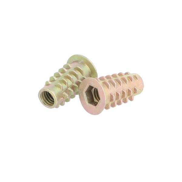 Screw-In Bushing D-620, M6x20mm, Zamak, YZP (CR6), Hex 6x