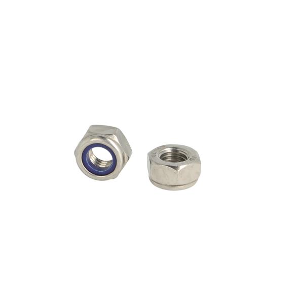 Hex Nut W/Nylon Ring, M10, DIN 985-10, Stainless Steel A2