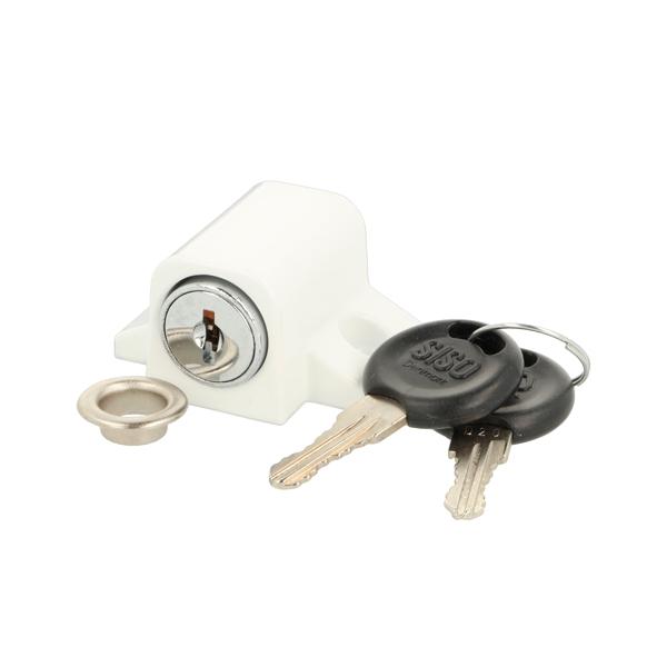 Window Push Lock 280, ø19, White, KA D20, CK SISO, W/Sleeve