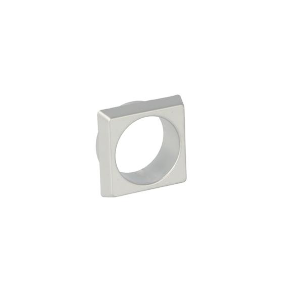 Rosette, ø16,5mm, W/Square Front, Zamak, Alu, Collar H 4mm,