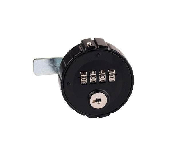 Combi. Cam Lock M316,4-Digit, ø60x24mm, RH, Zamak, Black,