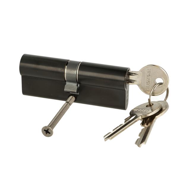 Profile Cylinder, Black Finish, 80mm, (35+10+35mm) Yale Key