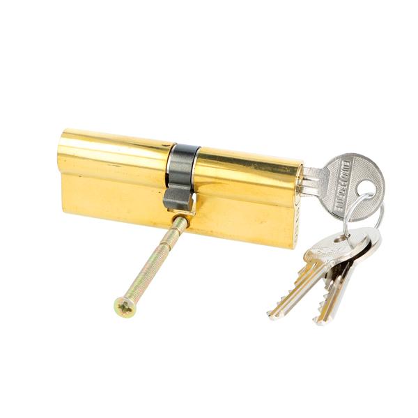 Profile Cylinder, Brass Polished, 70mm (30+10+30mm) FAB Key