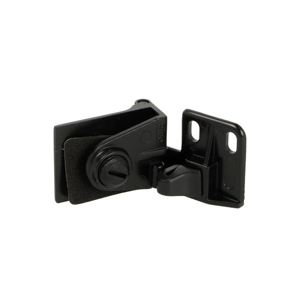 Glass Door Hinge No C-13 Zamak, Black, Left