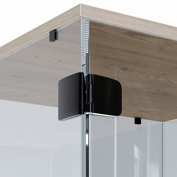 Front Cover F/Glass Wall Fixing, F/Obsession Hinge, Black,