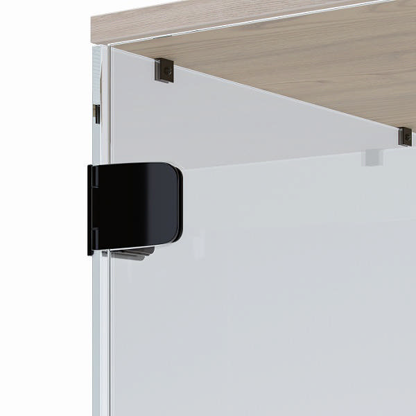 Front Cover F/Glass Wall Fixing, F/Obsession Hinge, Black,