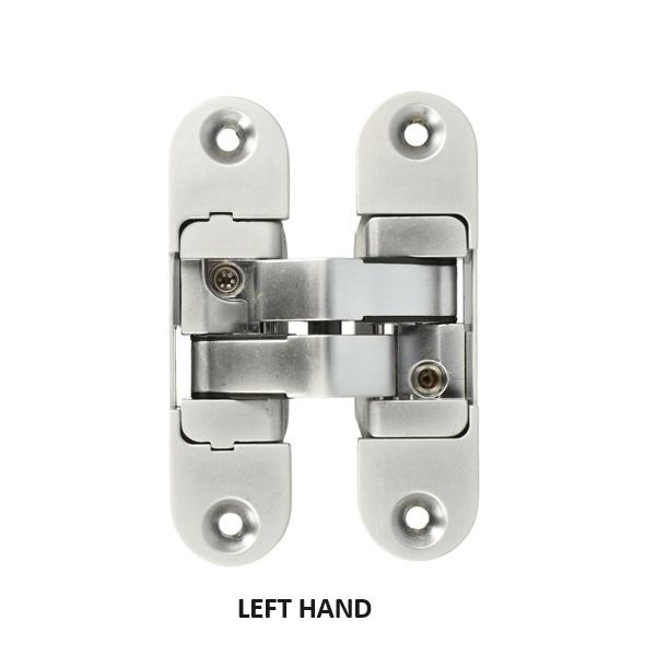 Vici Hinge 3-D Left Hand, 111,5x29x36mm Zamak, Alu-Look,