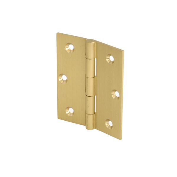 Butt Hinge, 60x50x1,8mm, Brass Sanded, ø3,5mm Holes