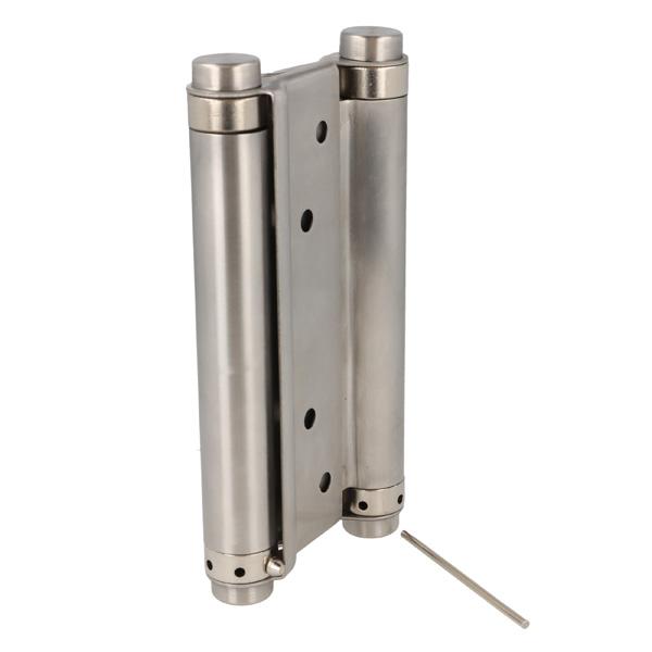 Saloon Door Double Action Spring Hinge, 151mm, SS304 Brushed
