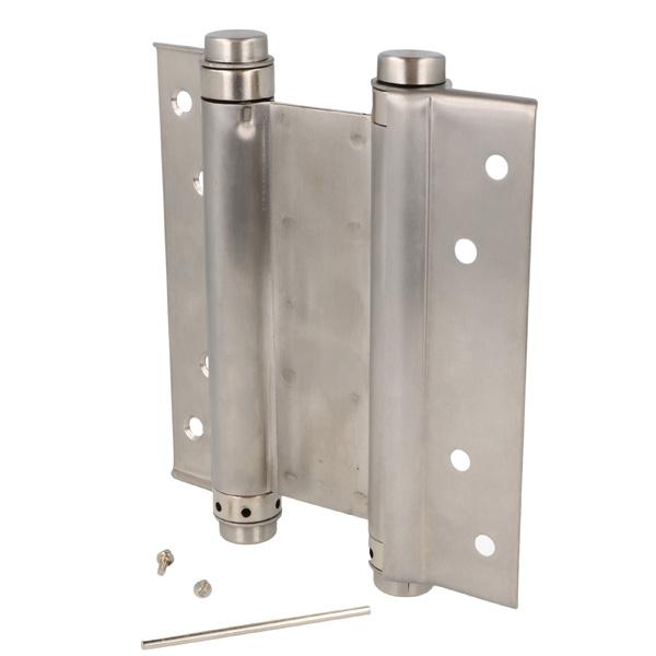 Saloon Door Double Action Spring Hinge, 151mm, SS304 Brushed