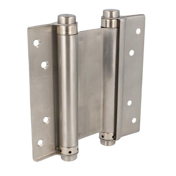 Saloon Door Double Action Spring Hinge, 151mm, SS304 Brushed