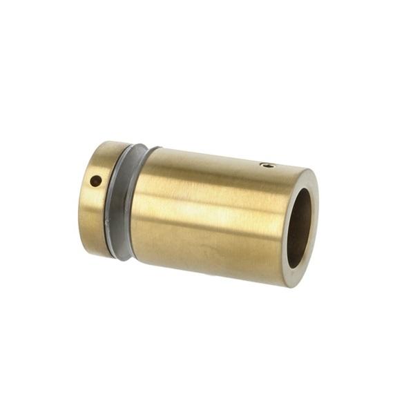 Bar to Glass Wall Bracket, F/ø19mm Tube, Brushed Brass, 8-10