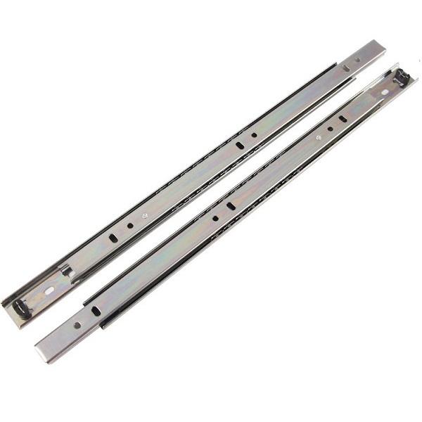 Drawer Slide 8827, 250mm, W/Stop & Release, BZP