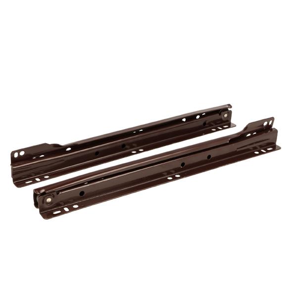 Drawer Slide 6001, 250mm, 1,2mm, Brown 8017, Bottom Mounted