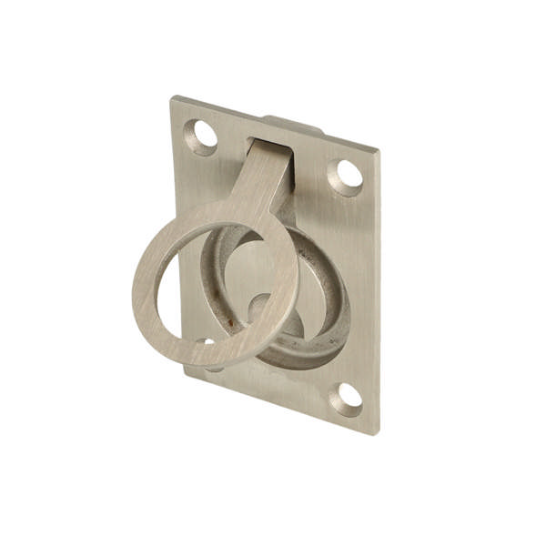 Drop Pull Ring Handle SS-304 - Brushed, Concealed, 65x46mm,