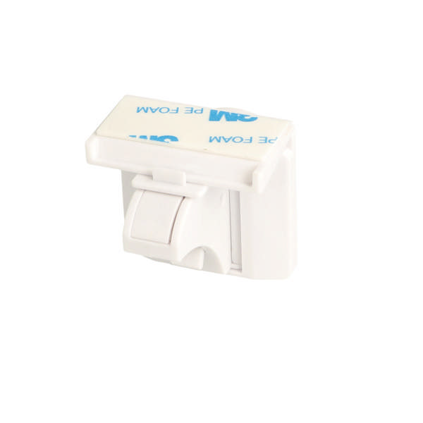 Magnet Lock, White, Set of 4 Locks, 1 key & 1 Installation