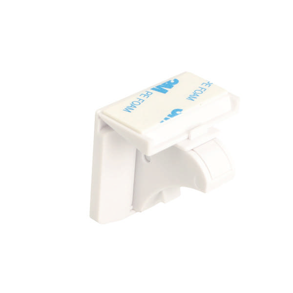 Magnet Lock, White, Set of 4 Locks, 1 key & 1 Installation