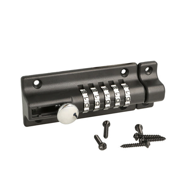 Sliding Bolt Combination Lock, 150x50mm, Black, 5 Digits