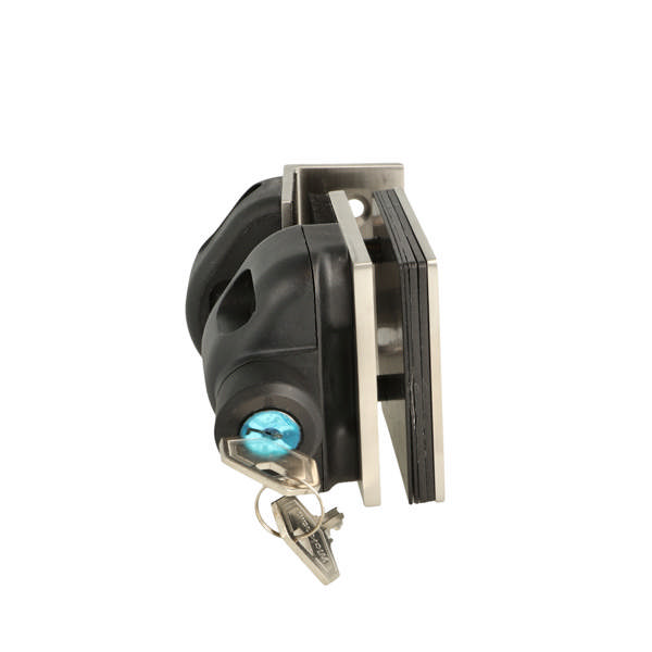 Baluster Latch Lock, W/Key, Wall/Glass 8-12mm Glass, SS316 -
