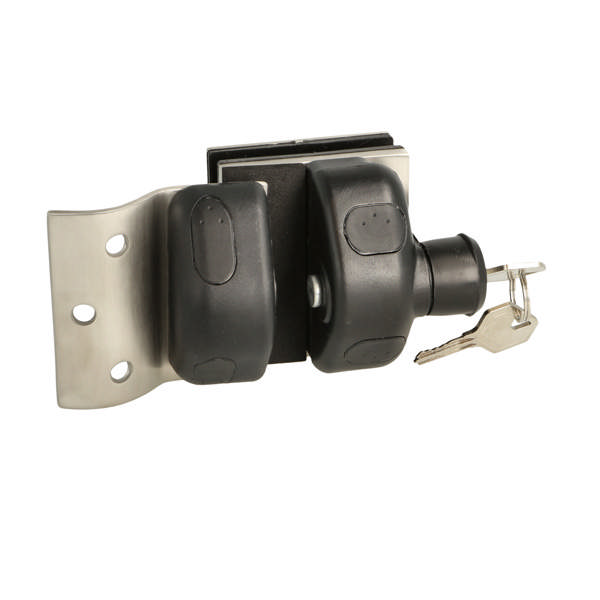 Baluster Latch Lock, W/Key, ø42,4mm Tube/Glass 8-12mm Glass,