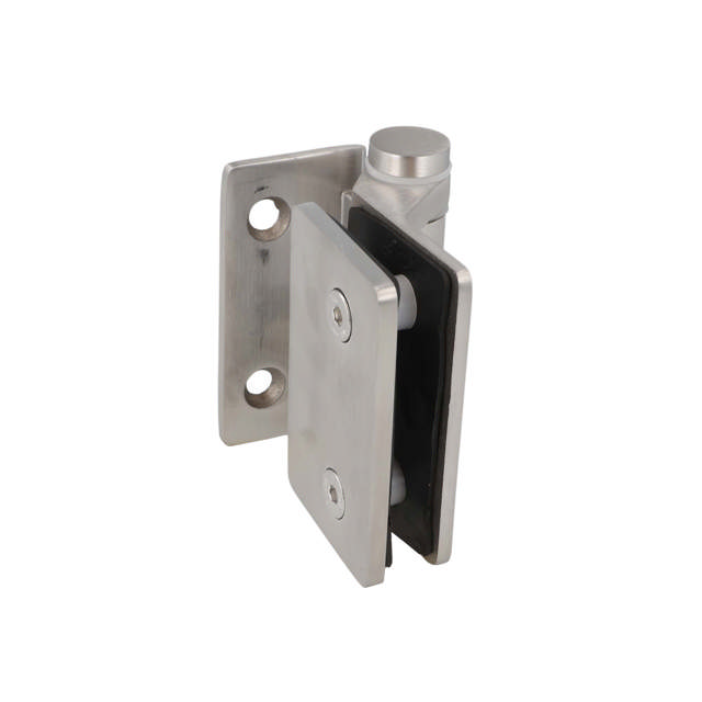 Baluster Spring Hinges, Wall/Glass, 8-12mm Glass, SS316 -