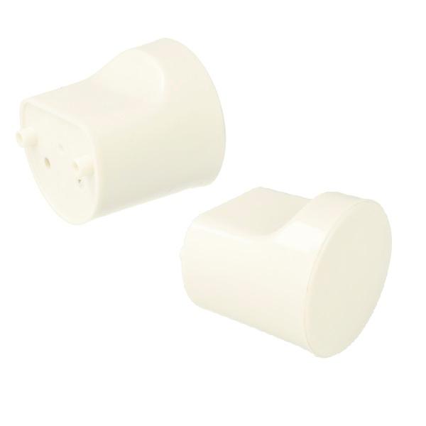 Toilet Cubicle Handle Only, White PP, 2 pcs = Set