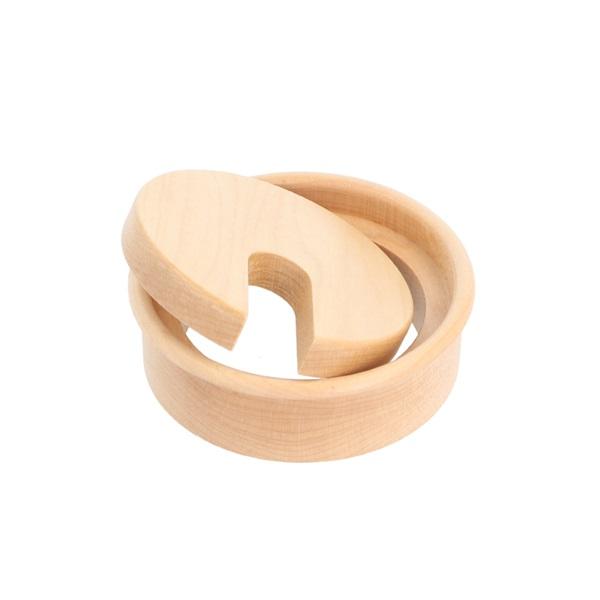 Wooden Grommet ø80x23mm, Maple Wood, W/Clear Laquer