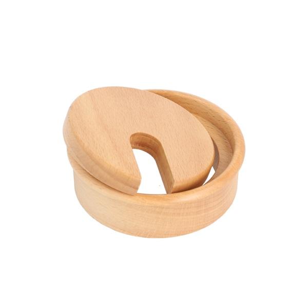 Wooden Grommet ø80x23mm, Beech Wood, W/Clear Laquer